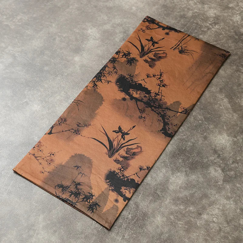 Yarn Tea Mat Red Cloud Yarn Small Tea Seats Chinese Zen Gupu Tea Tray Mat Advanced Table Runner Tablecloth Tea Towel Tea Napkin