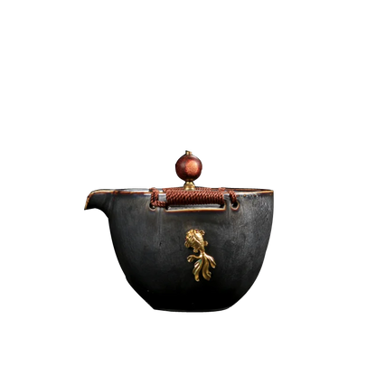 Yaxin Qiantang Stoneware Cover Teacup Ceramic Fambe Porcelain Large Three-Piece Tea Bowl Kung Fu Tea Set with Whitebait