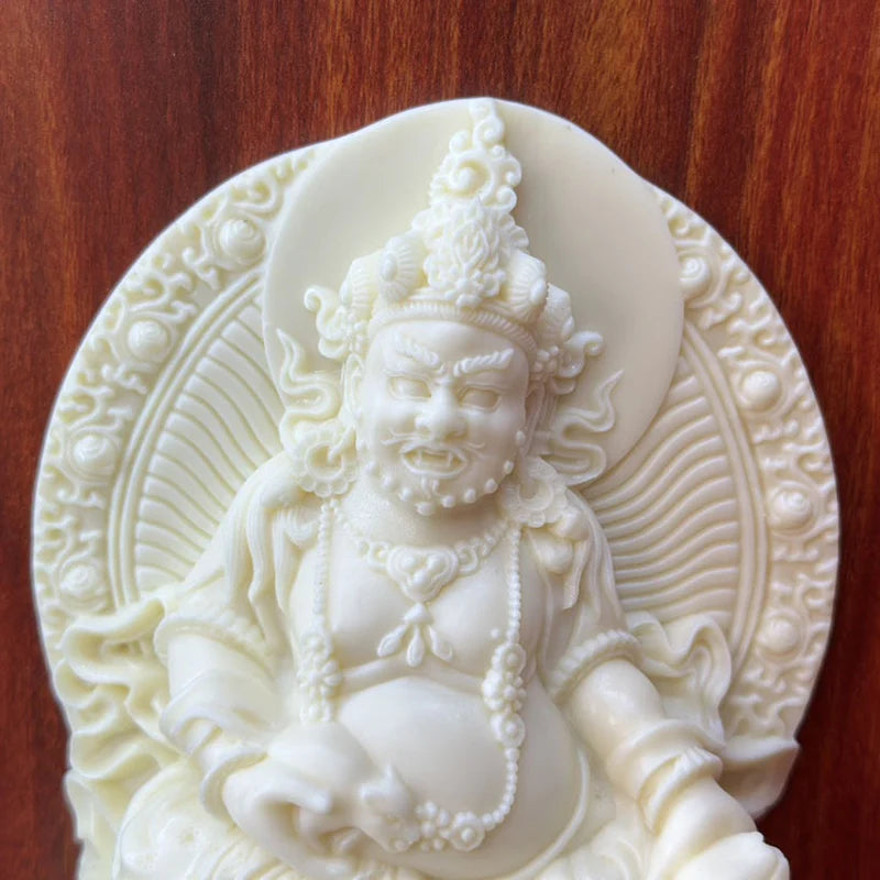 Yellow God of Wealth Characters Statuette Resin Art Sculpture Home Room, Office Feng Shui Idol Free Delivery