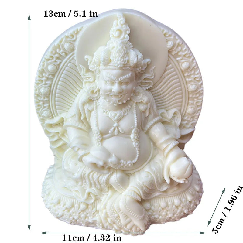 Yellow God of Wealth Characters Statuette Resin Art Sculpture Home Room, Office Feng Shui Idol Free Delivery