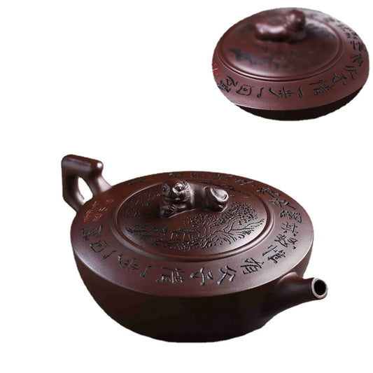 Yi xing Ceramic Handmade Teapots with Pumpkin Style Tea Pot Set 350cc Brewing Kungfu Tea Gift Idea