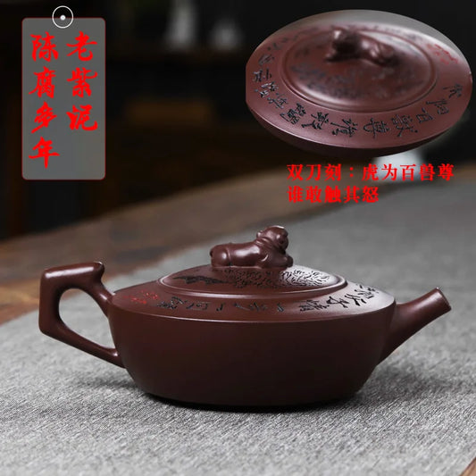 Yi xing Ceramic Handmade Teapots with Pumpkin Style Tea Pot Set 350cc Brewing Kungfu Tea Gift Idea