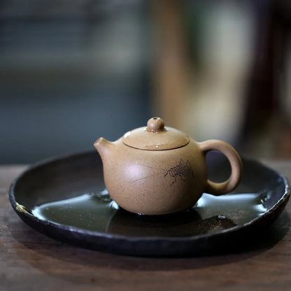 Yishui Yixing purple clay teapot pure handmade Benshan clay tea set tea fighting small Xishi teapot