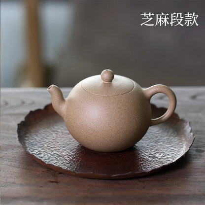 Yishuitang Yixing Zisha raw ore pure handmade famous tea set Teapot Set duanni one bead household 230ml