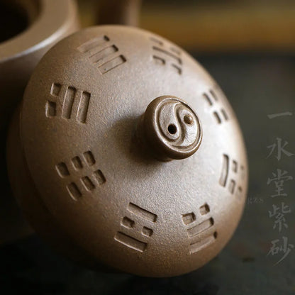 Yishuitang Yixing original mine master pure handmade purple clay teapot laoduanni Bagua Jinglan Teapot Set Collection