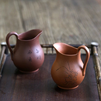 Yishuitang Yixing pure handmade Zisha fair cup bottom slot qingduanni yazhuo fair cup Chahai 230 ml