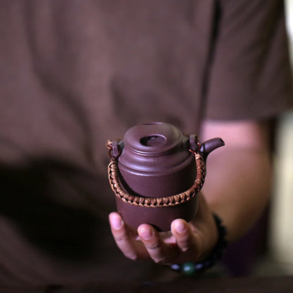 Yishuitang Yixing purple clay teapot household teapot raw ore pure handmade Purple mud cow lid bucket teapot 250ml
