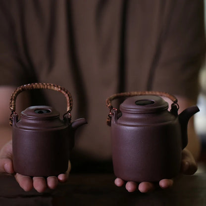 Yishuitang Yixing purple clay teapot household teapot raw ore pure handmade Purple mud cow lid bucket teapot 250ml