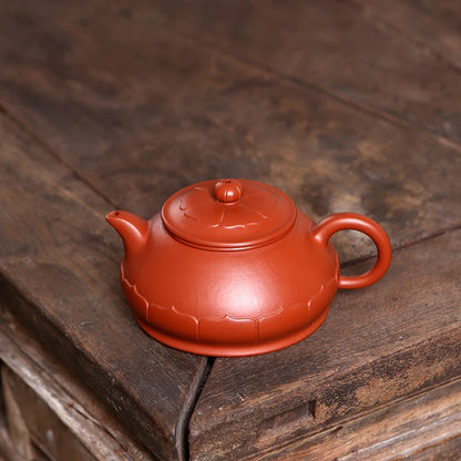 Yishuitang Yixing purple clay teapot tea set original mine handmade small coal kiln vermilion petal teapot 320ml