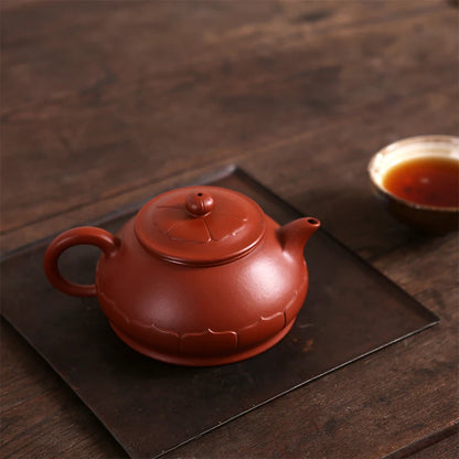 Yishuitang Yixing purple clay teapot tea set original mine handmade small coal kiln vermilion petal teapot 320ml