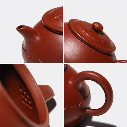 Yishuitang Yixing purple clay teapot tea set original mine handmade small coal kiln vermilion petal teapot 320ml
