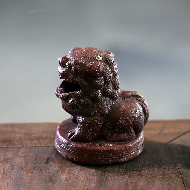 Yishuitang Yixing raw ore Zisha censer, incense plate censer, lion censer, drum type dry bubble platform set, miniature