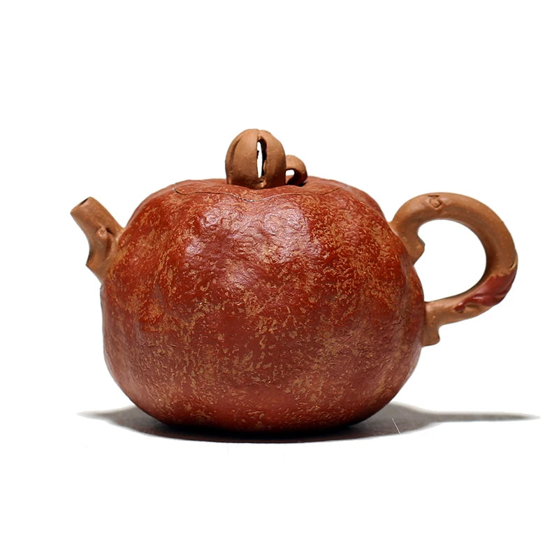 Yishuitang Yixing raw ore pure handmade Xiangqi duanni pink mud pomegranate pot 120ml Kungfu sketch pot