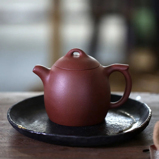 Yishuitang Yixing raw ore purple clay teapot household teapot pure handmade 92 bottom trough qingqinquan teapot 245ml