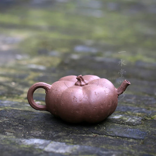 Yishuitang Yixing raw ore purple clay teapot pure handmade pumpkin teapot, college pie generator 185ml