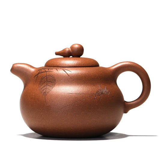 Yishuitang Yixing raw ore purple clay teapot tea set pure manual Duan clay gourd teapot