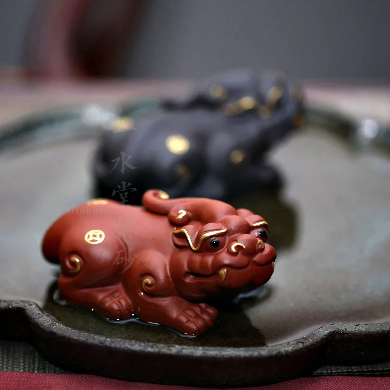 Yishuitang Yixing raw ore purple sand tea sculpture tea playing with tea tray