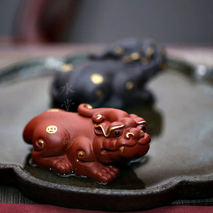 Yishuitang Yixing raw ore purple sand tea sculpture tea playing with tea tray