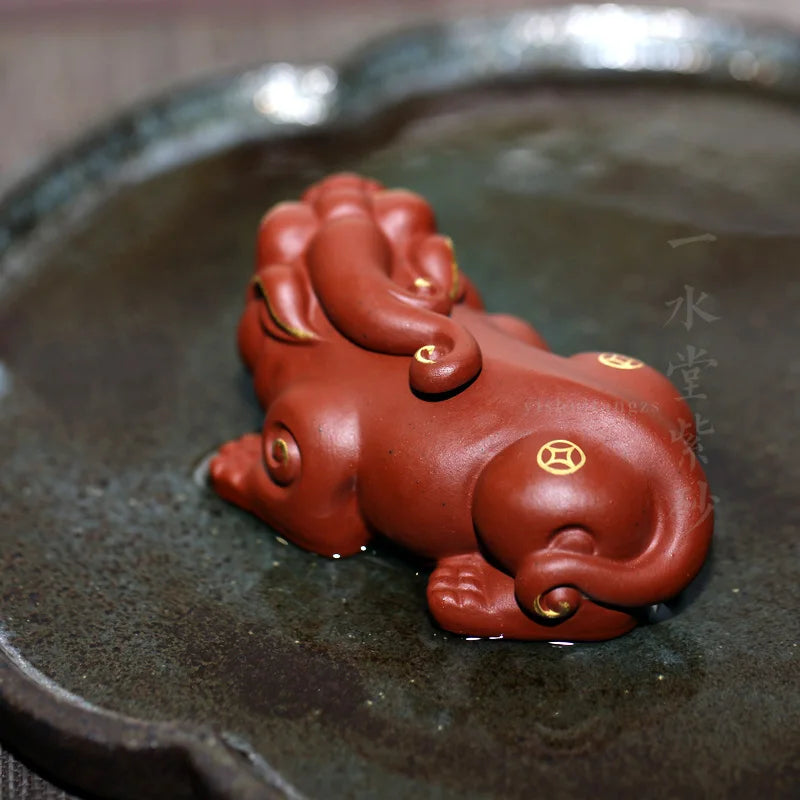 Yishuitang Yixing raw ore purple sand tea sculpture tea playing with tea tray