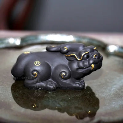 Yishuitang Yixing raw ore purple sand tea sculpture tea playing with tea tray