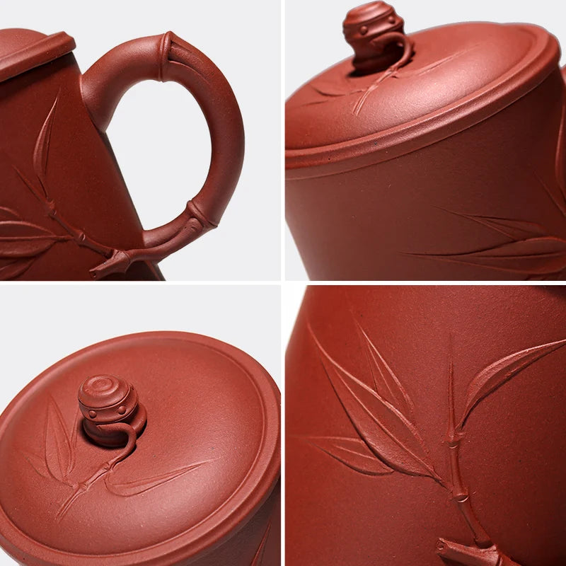Yishuitang raw ore Zisha Cup Yixing handmade bamboo cup big tea cup cover cup rising