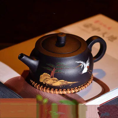 Yixing Authentic Famous Hand-made Purple Clay Teapot Craftsman With Inner Wall Chapter Kung Fu Black Tea Jin Jun Mei Teaware