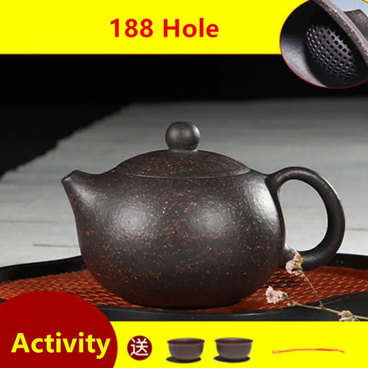 Yixing Black Galaxy Xi Shi Teapots Chinese  Kung Fu Tea Set Handmade Zisha Tea Pot Cup Set Tea Ceremony Gift Bonus 2 Cup