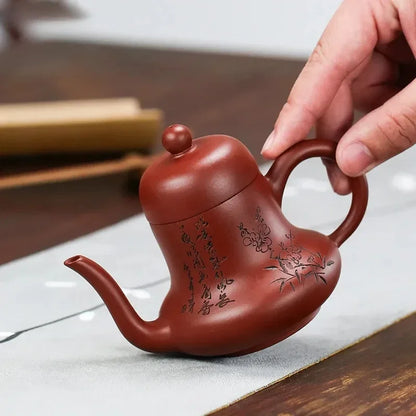 Yixing Boutique Tea Pot Purple Clay Teapot Beauties Handmade Kettle Chinese Dahongpao Tea Set Customized Gifts Authentic 130ml