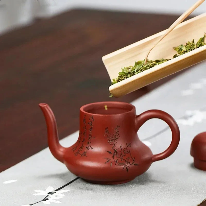 Yixing Boutique Tea Pot Purple Clay Teapot Beauties Handmade Kettle Chinese Dahongpao Tea Set Customized Gifts Authentic 130ml
