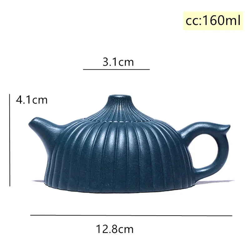 Yixing Boutique Tea pot Purple Clay Teapot beauty kettle Raw ore Azure mud Handmade Teaware Authentic Customized gifts 160ml