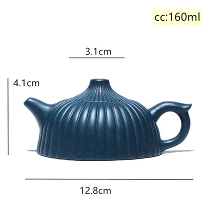 Yixing Boutique Tea pot Purple Clay Teapot beauty kettle Raw ore Azure mud Handmade Teaware Authentic Customized gifts 160ml