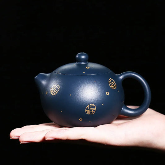 Yixing Boutique tea pot classic purple clay Xishi teapots beauty kettle Handmade Teaware Customized 188 ball hole filter 170ml