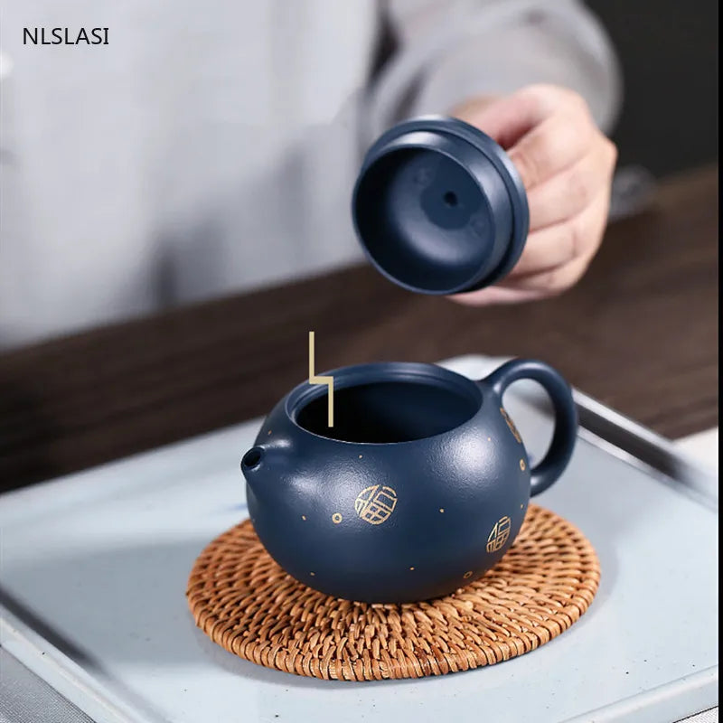 Yixing Boutique tea pot classic purple clay Xishi teapots beauty kettle Handmade Teaware Customized 188 ball hole filter 170ml