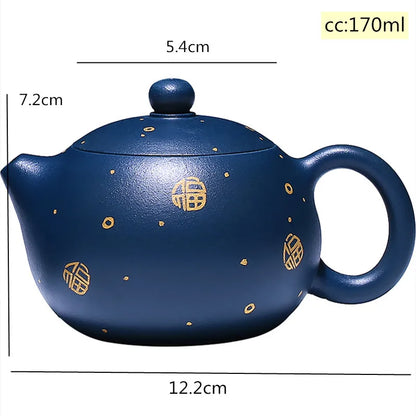 Yixing Boutique tea pot classic purple clay Xishi teapots beauty kettle Handmade Teaware Customized 188 ball hole filter 170ml