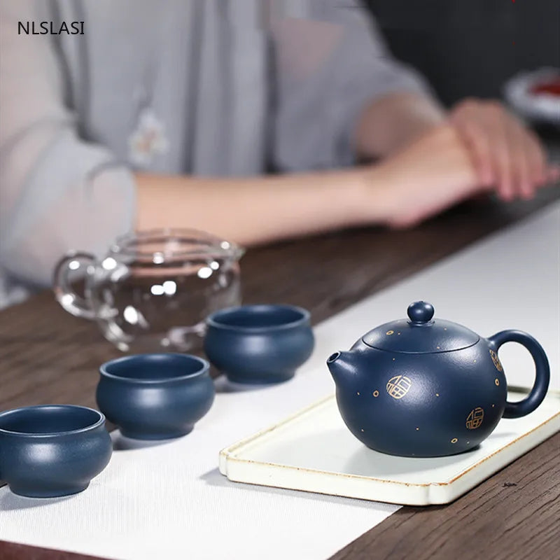 Yixing Boutique tea pot classic purple clay Xishi teapots beauty kettle Handmade Teaware Customized 188 ball hole filter 170ml
