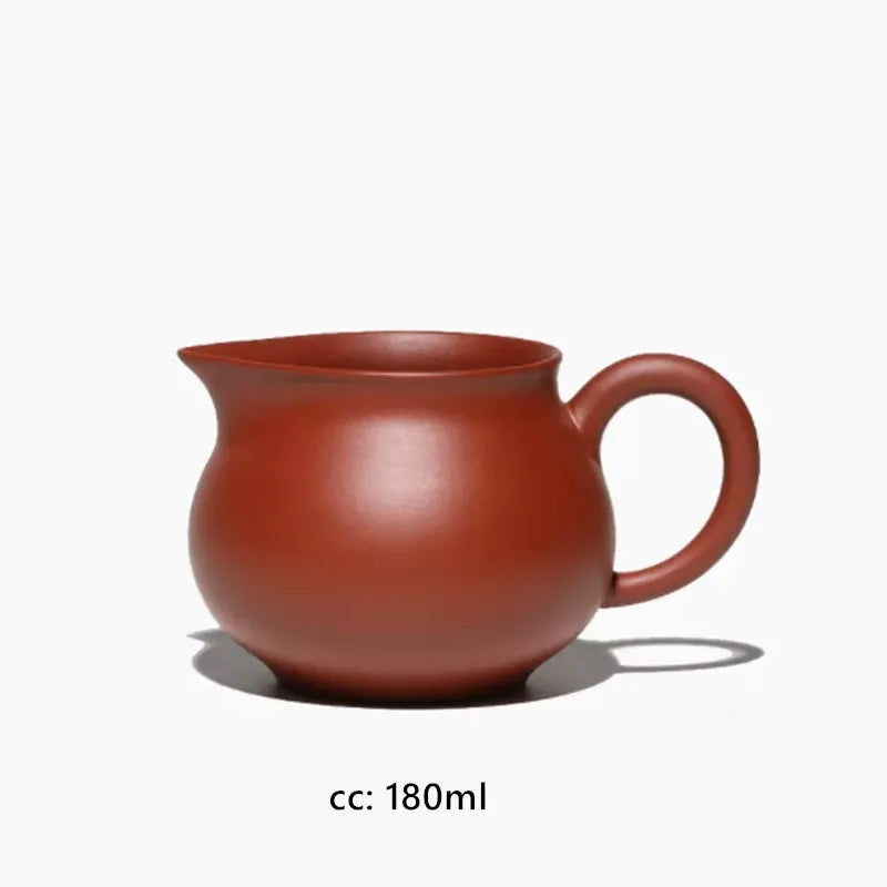 Yixing Classic Purple Clay Fair Cup Handmade Cha Hai Teacup Chinese Tea Set Accessories Drinkware Tea Ceremony Supplies 180ml