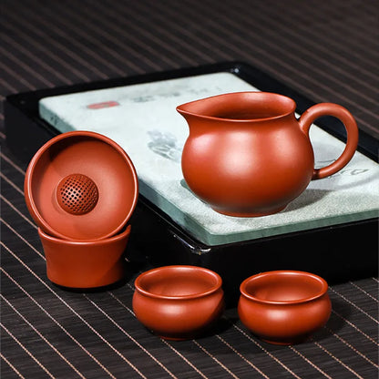 Yixing Classic Purple Clay Fair Cup Handmade Cha Hai Teacup Chinese Tea Set Accessories Drinkware Tea Ceremony Supplies 180ml
