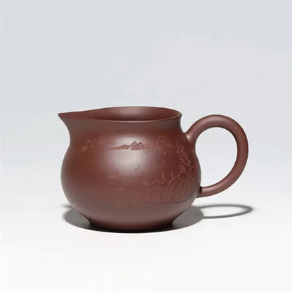 Yixing Classic Purple Clay Fair Cup Handmade Cha Hai Teacup Chinese Tea Set Accessories Drinkware Tea Ceremony Supplies 180ml
