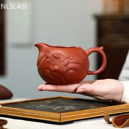 Yixing Classic purple clay Fair Cup Cha Hai Master Teacup Handmade Tea set Accessories Dahongpao Customized  Authentic 300ml