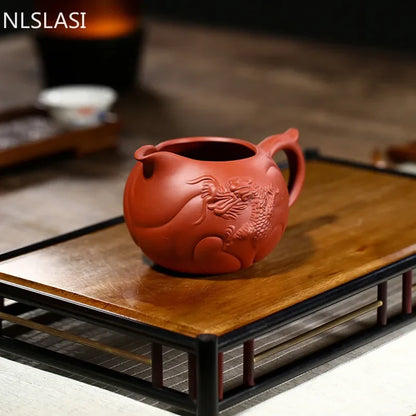 Yixing Classic purple clay Fair Cup Cha Hai Master Teacup Handmade Tea set Accessories Dahongpao Customized  Authentic 300ml