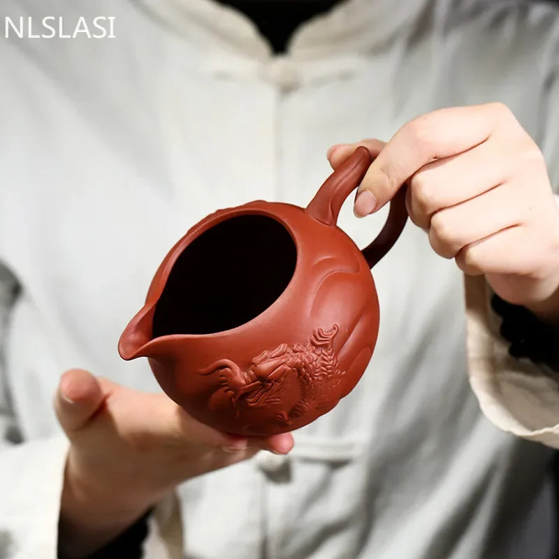 Yixing Classic purple clay Fair Cup Cha Hai Master Teacup Handmade Tea set Accessories Dahongpao Customized  Authentic 300ml
