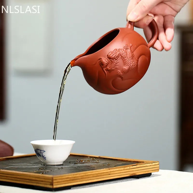 Yixing Classic purple clay Fair Cup Cha Hai Master Teacup Handmade Tea set Accessories Dahongpao Customized  Authentic 300ml