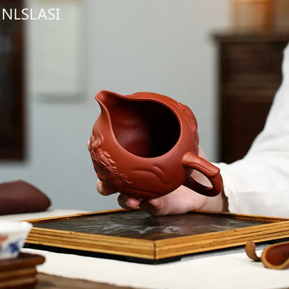 Yixing Classic purple clay Fair Cup Cha Hai Master Teacup Handmade Tea set Accessories Dahongpao Customized  Authentic 300ml