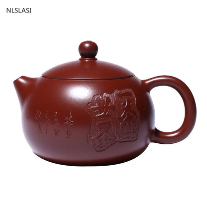 Yixing Classic tea pot Purple Clay Xishi filter Teapots beauty kettle Raw ore Purple mud Handmade Tea set authentic 240ml
