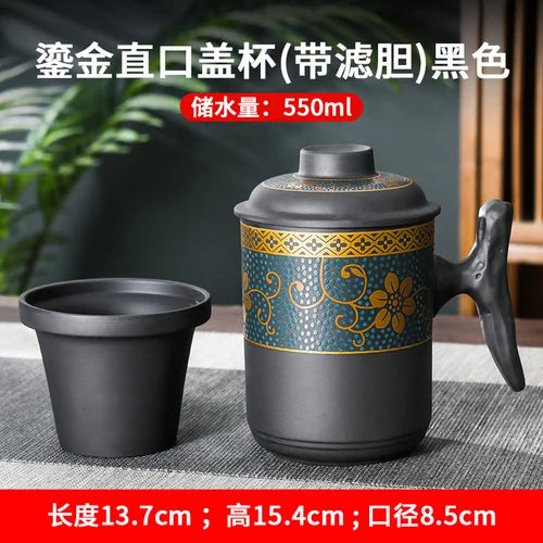Yixing Clay Teapot, Chinese Style, Retro Teapot, Gilded Household, Simple Japanese Tea Maker, Kungfu Tea Set