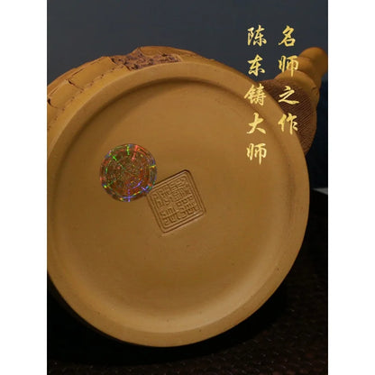 Yixing Famous Teapot Pure Handmade Raw Ore Bamboo Segment Teapot Chen Dongzhu Live Broadcast Tea Set Home