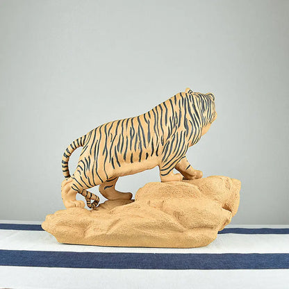 Yixing Fine Zisha Tiger Decoration Home Tea Tray Bedroom Office Flat Accessories Tiger climbing the mountain Hand-Crafted