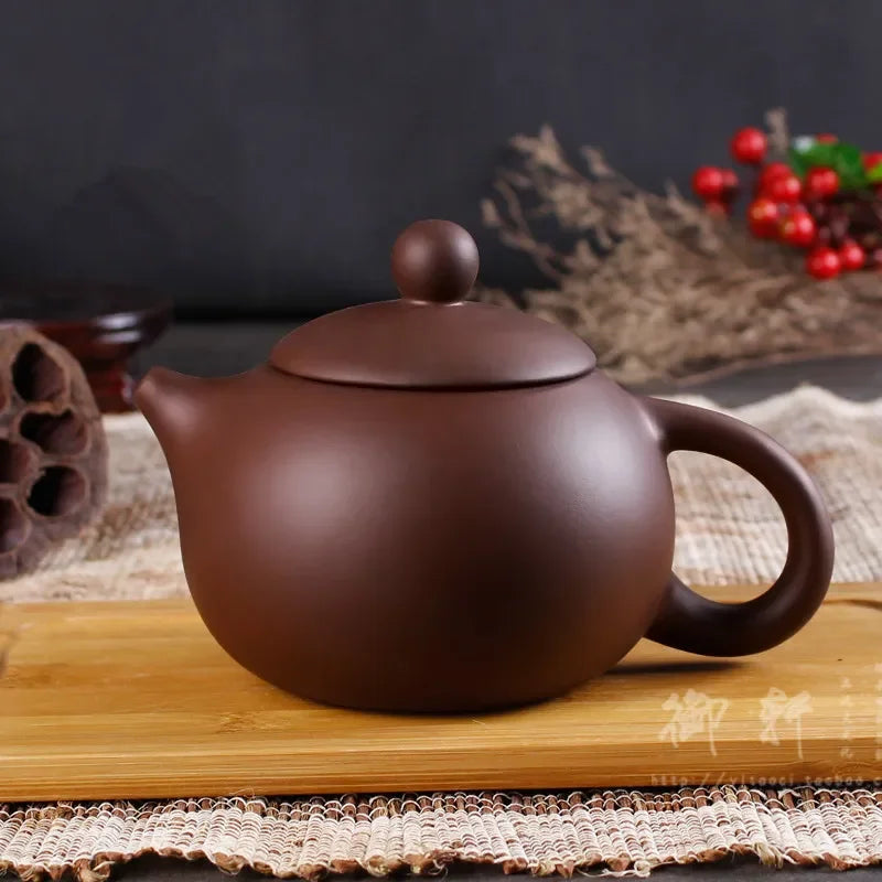 Yixing-Genuine Zisha Pot, Ball Hole, Xi Shi Pot, Handmade Clay Teapot, Large Capacity, Household Kettle, 430ml