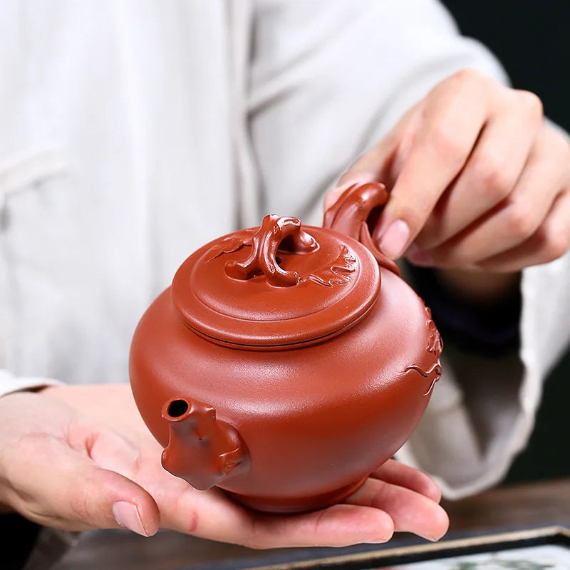 Yixing Handmade Kung-Fu Teaware, Purple Clay Drinkware, Primula Pot Tea Set, Zisha Teapot, Famous Handmade Vermilion, Puer