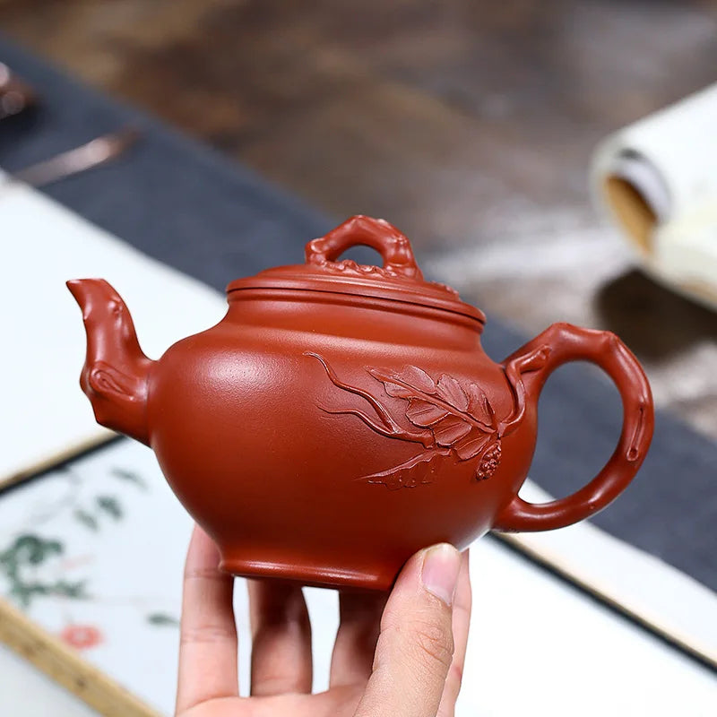 Yixing Handmade Kung-Fu Teaware, Purple Clay Drinkware, Primula Pot Tea Set, Zisha Teapot, Famous Handmade Vermilion, Puer